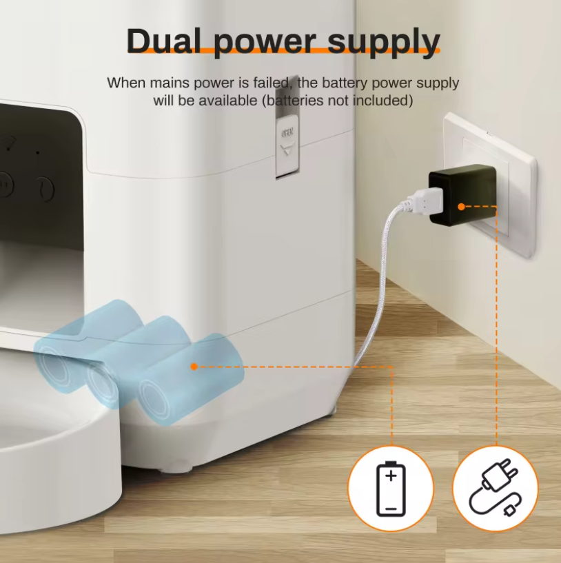 Smart WiFi Automatic Pet PawFeeder with Timed Portion Control - Both for Dogs & Cats