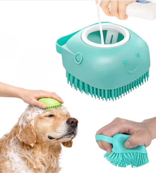 Pet Bath Massage Brush, Soft Silicone Grooming Comb for Dogs, Cats, Puppies & Big Dogs, Gentle Cleaning Shower Tool