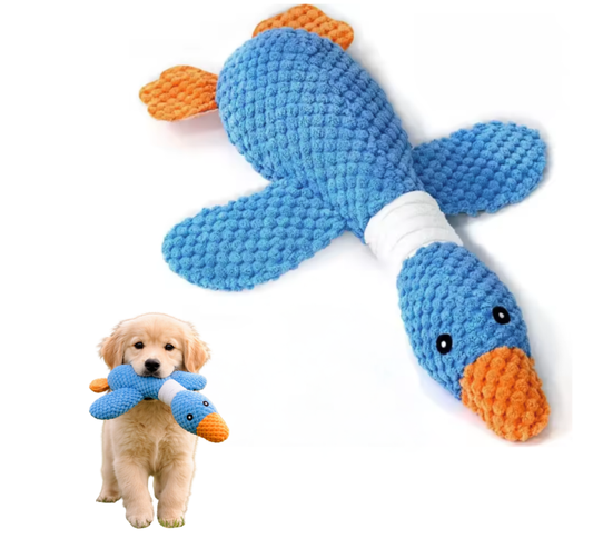 Soft Plush Goose Dog Toy – Safe Chew & Teething Toy with Squeaker, Durable Bite-Resistant Toy for Dogs & Puppies