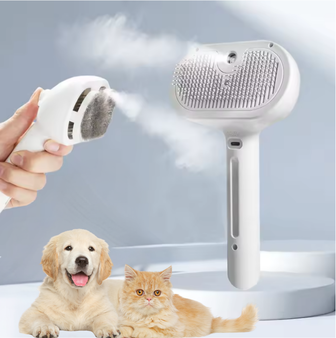 PawSteam - Advanced Pet Steam Brush for Dogs & Cats – Hair Removal, Fur Softening & Grooming Comb