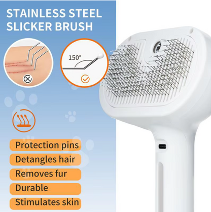 PawSteam - Advanced Pet Steam Brush for Dogs & Cats – Hair Removal, Fur Softening & Grooming Comb