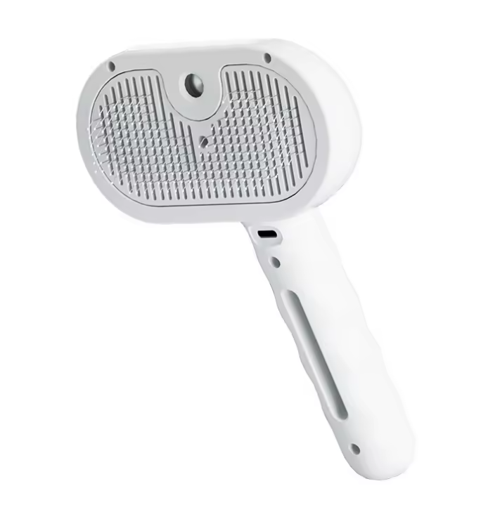 Pet Steam Brush for Dog & Cat - 3-in-1 Steam Brush for Shedding & Hair Removal - Self Cleaning Spray Comb